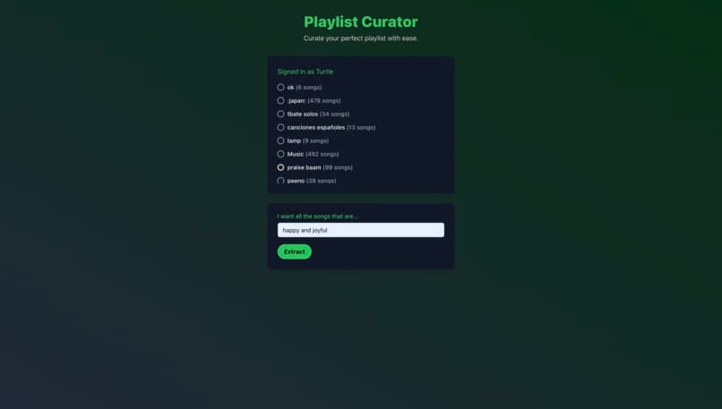 Spotify Playlist Curator